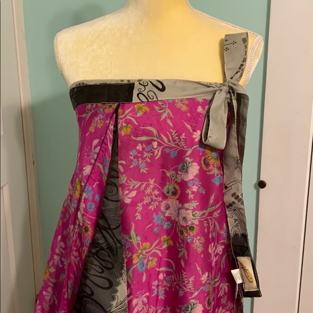 KARIZA silk-rayon versatile wrap dress/skirt - Picture 4 of 8